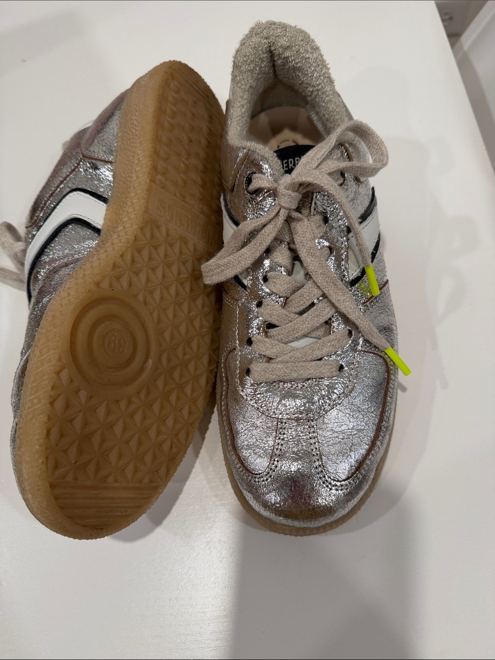 VERBENAS Silver Glitter Women's Sneakers